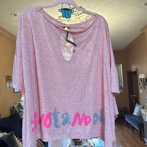 Not a no one NWT top shirt poncho peace skeleton OSFM